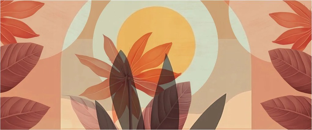 Fali fotótapéta Étkezőbe Virágos absztrakt 250x104