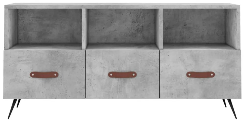 betonszürke szerelt fa TV-szekrény 102 x 36 x 50 cm