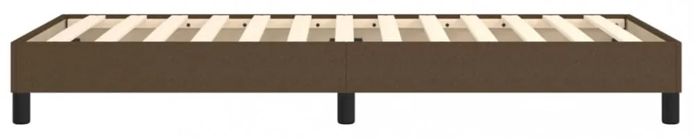 sötétbarna szövet rugós ágykeret 90x190 cm