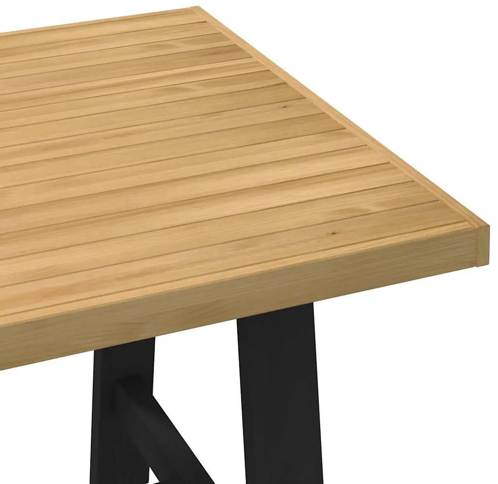 Étkezőasztal NOAIN A alakú lábak 160x90x75 cm tömör fa fenyőfa