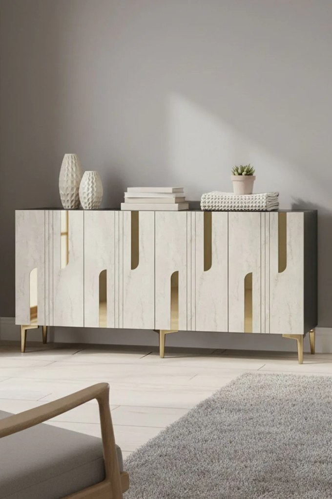 Nota 150 - Anthracite, Travertine, Gold