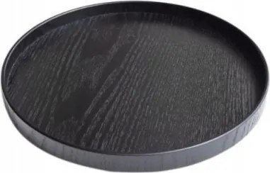 Tálca Szervirozáshoz Kerek Fekete 30CM Csúszásgátló Technica