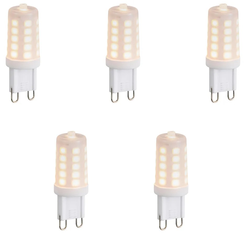 5 darabos G9 szabályozható LED izzó készlet opál 1,2W 100 lm 2200K