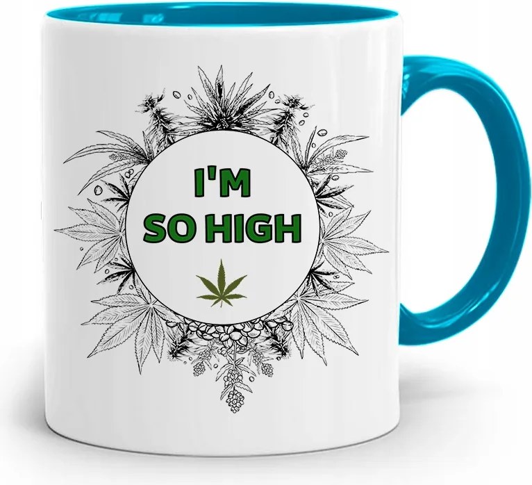 Dohányosoknak 420 Cbd Bögre Kék Ajándék fényképes nyomtatással