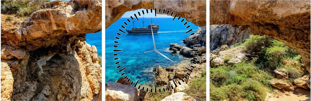 Kép - Cape Greco (órával) (90x30 cm)