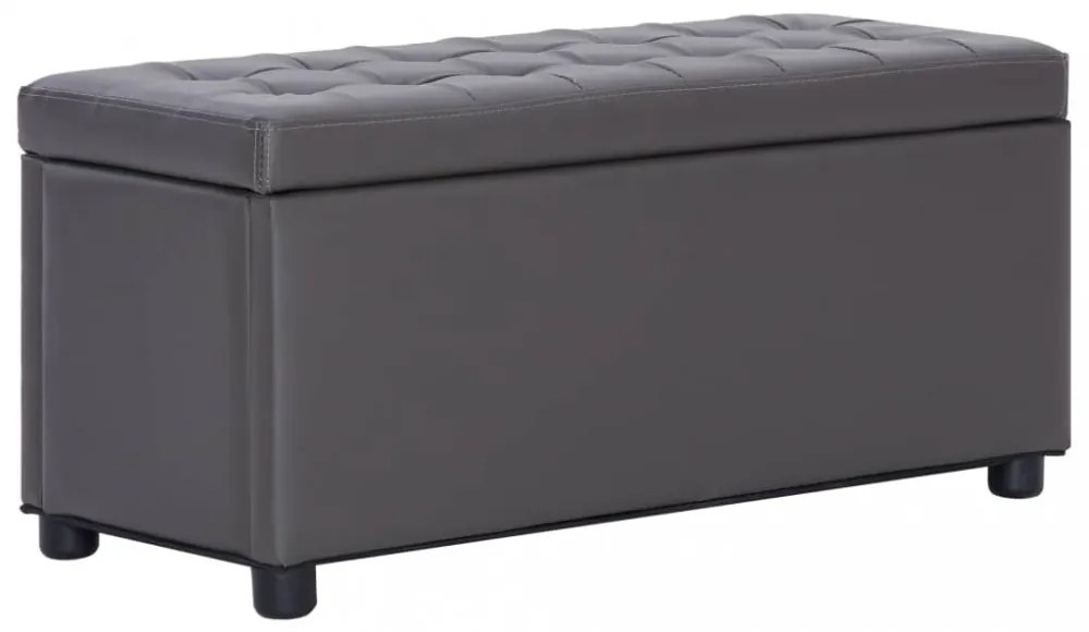 szürke műbőr tárolózsámoly 87,5 cm