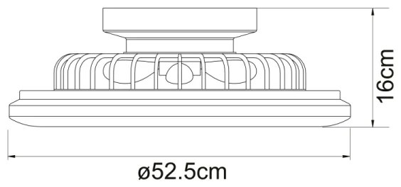 Globo 03628B - LED Dimmelhető mennyezeti lámpa ventilátorral LED/30W/230V + távirányító