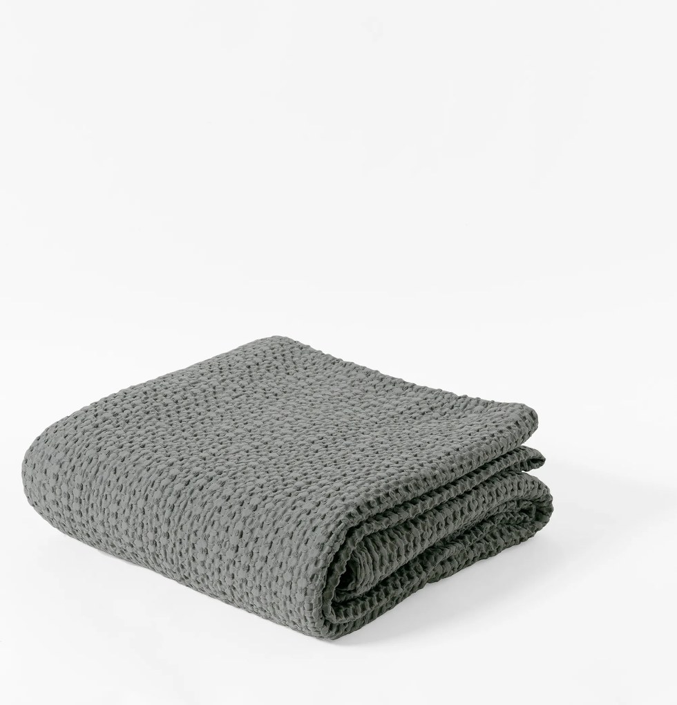 Pamut ágytakaró, pléd 240x260 VitalHome sötétszürke E33409