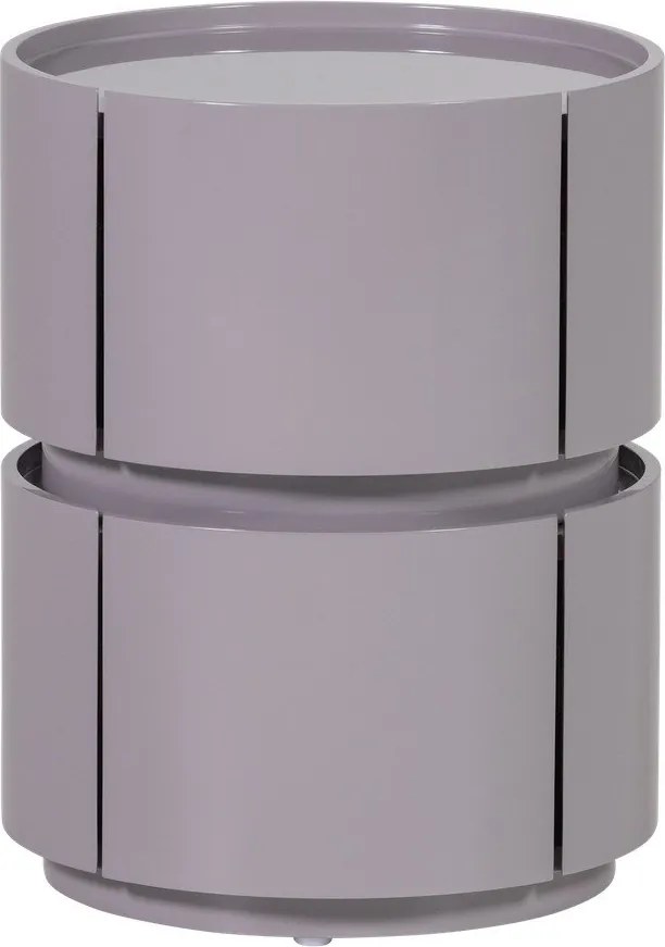 Világosszürke fényes éjjeliszekrény Lunex – WOOOD