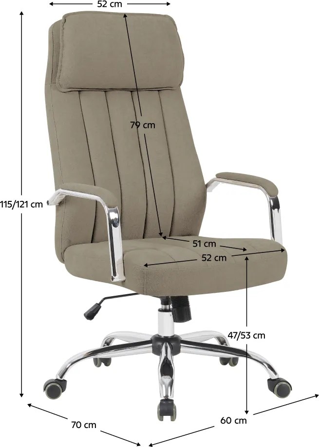 Irodai szék, bézs/króm, JODY