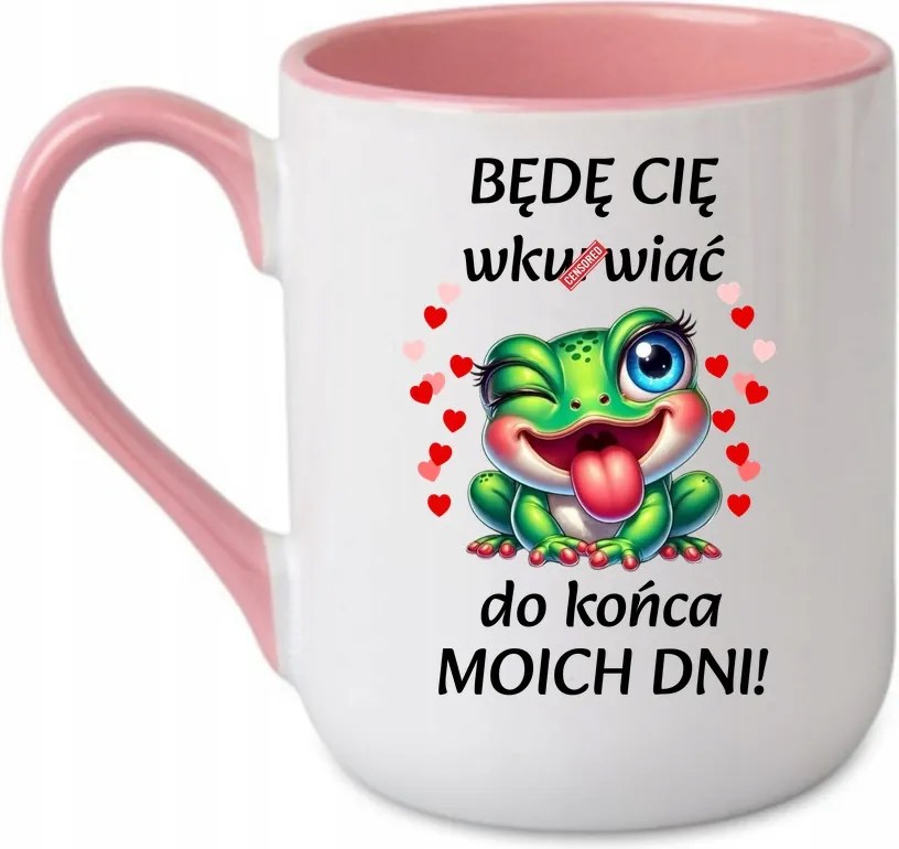 Bögre Napjaim végéig békával Valentin-nap Rózsaszín 330 coffee