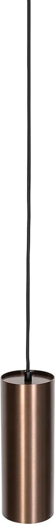 Design hanglamp donkerbrons incl. rail adapter 1-fase - Slimline Tubo