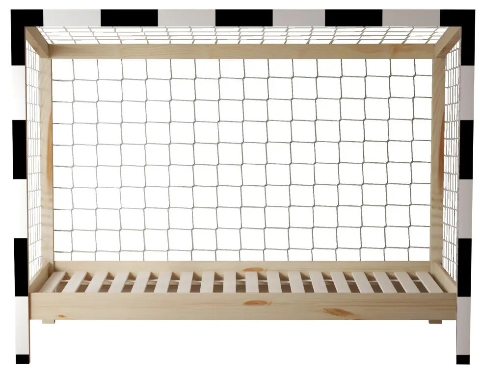 Gyerekágy 90 cm Facilmente (természetes + fehér + fekete) (ágyráccsal). 1116345