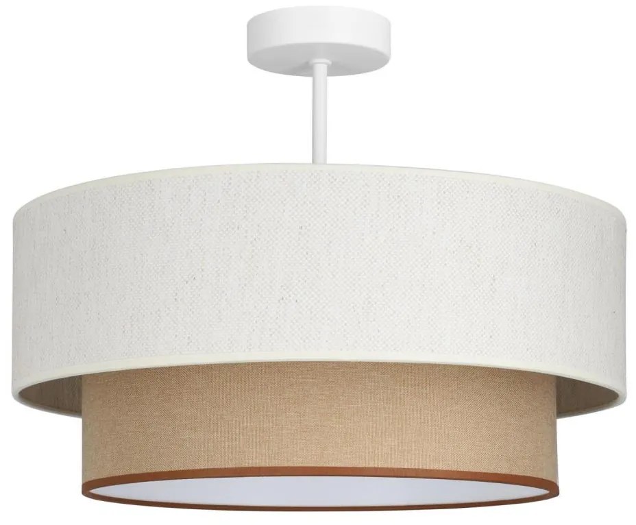 Felületre szerelt csillár NATIA 1xE27/60W/230V fehér/barna