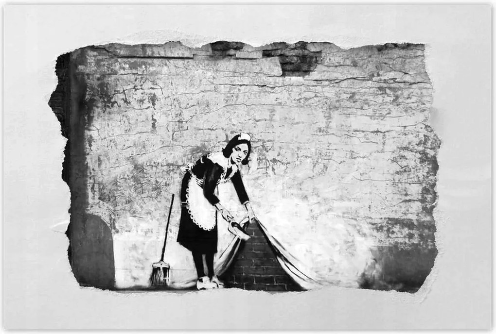Poszterek 60x40 Banksy Takarítónő Grafiti