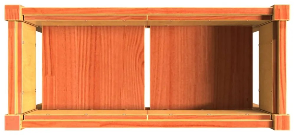 viaszbarna tömör fenyőfa kerti virágláda 70 x 31 x 70 cm