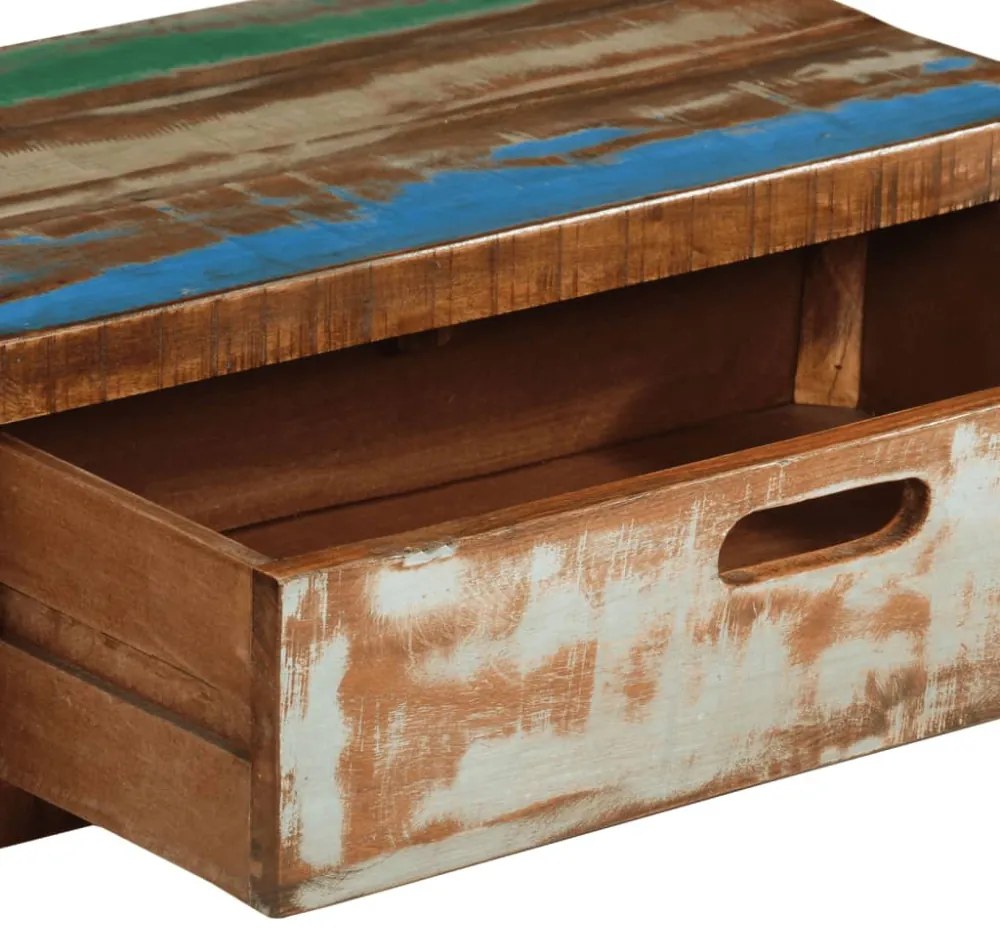 tömör újrahasznosított fa TV-állvány (118-200) x 30 x 40 cm