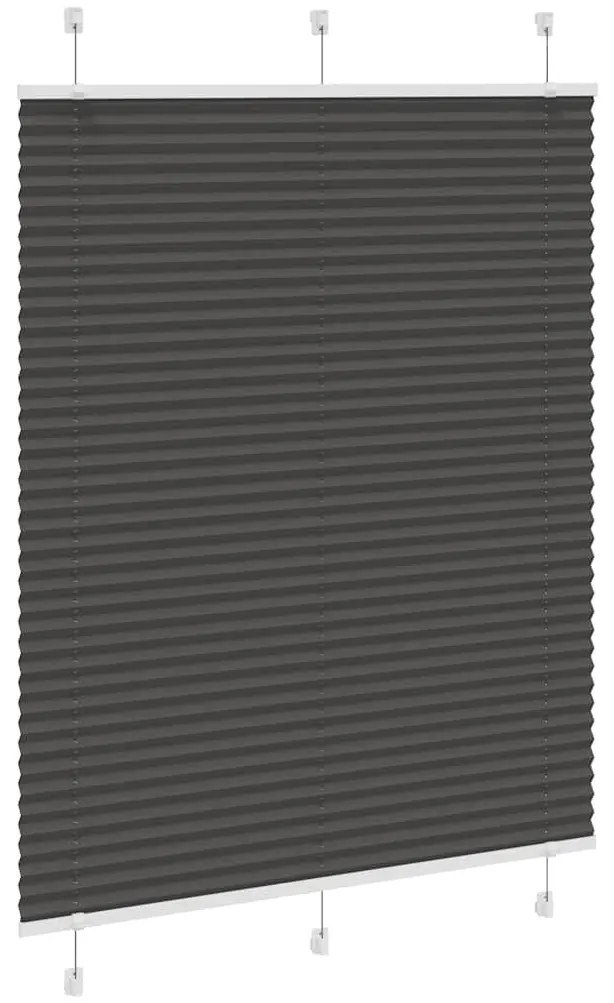 pliszírozott redőny fekete 105x150 cm szövetszélesség 104,4 cm