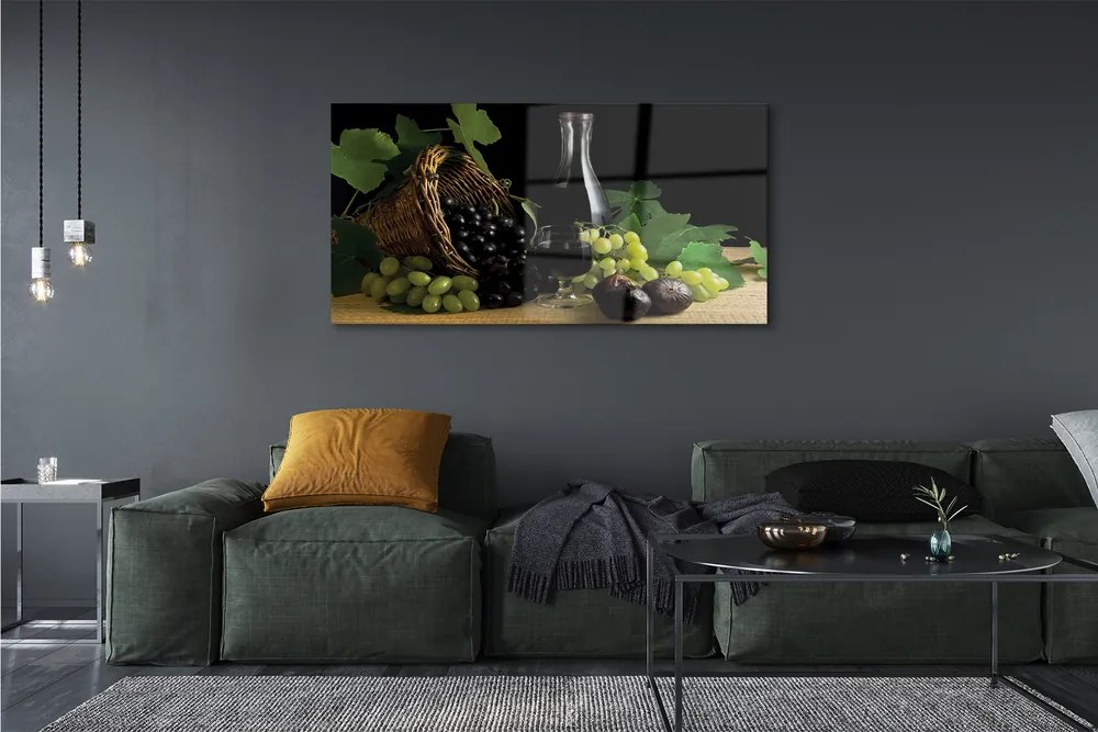 Üvegképek Trash bor szőlőlevél 120x60cm