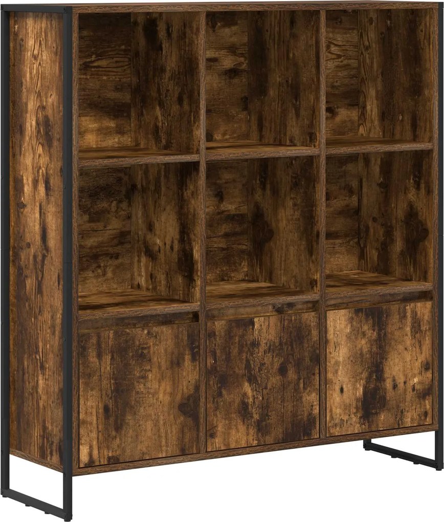 vidaXL Könyvespolc 2 pcs Füstös tölgy 99,5 x 30 x 108 cm Faanyag