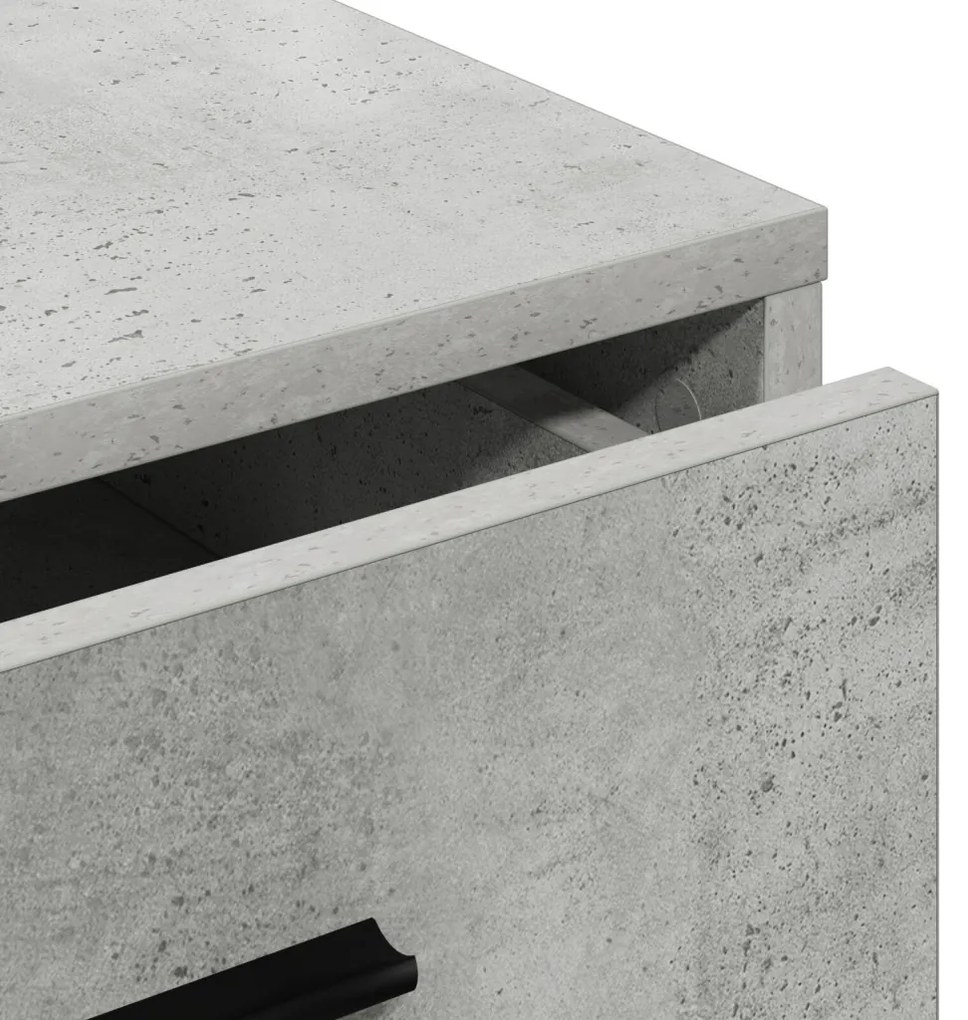 Oldalszekrény Beton Szürke 40x41x75 cm Forgácslap