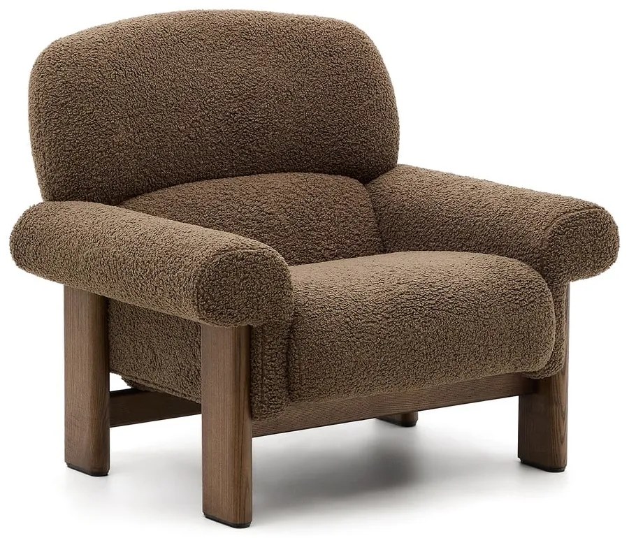 Barna buklé fotel Nema – Kave Home