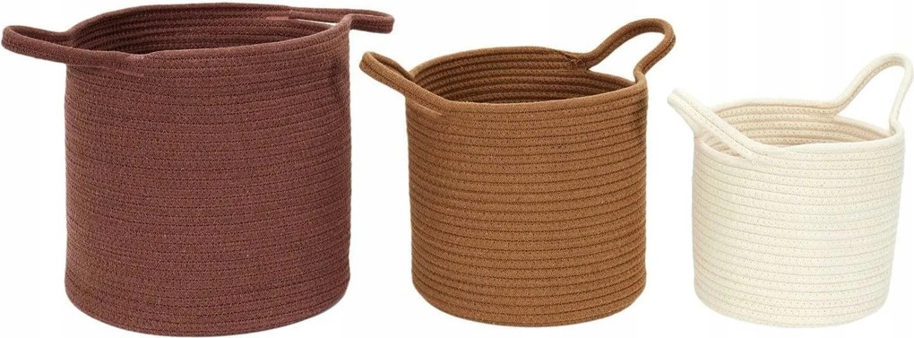 Bali Boho 3 Db-os Fonott Kosár Szett 19 26 CM