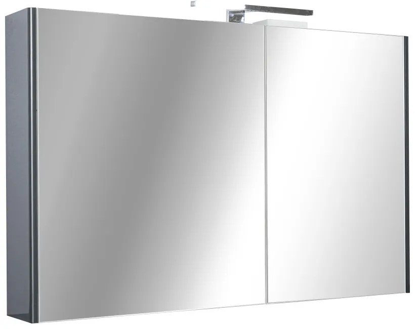 TMP SHARP - FEKETE - Tükrös fürdőszobai szekrény - 100 cm