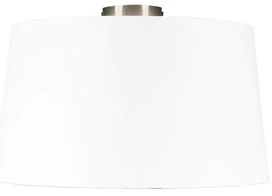 Modern mennyezeti lámpa acélból fehér búrával 45 cm - Combi