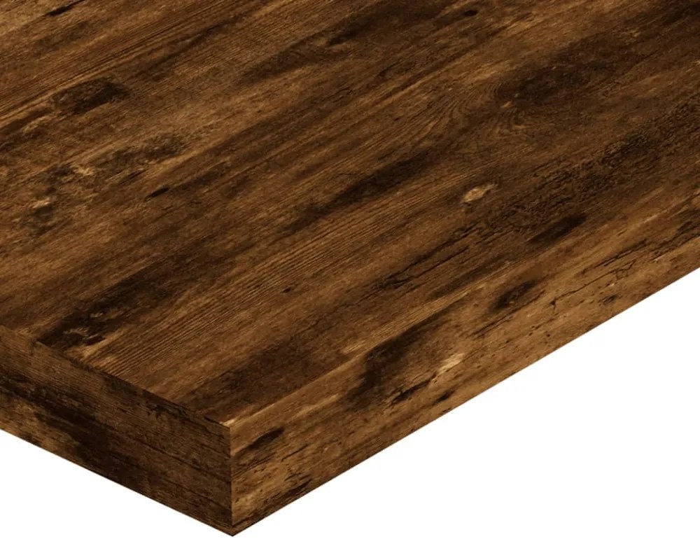 4 db füstös tölgy színű szerelt fa fali polc 40 x 10 x 1,5 cm