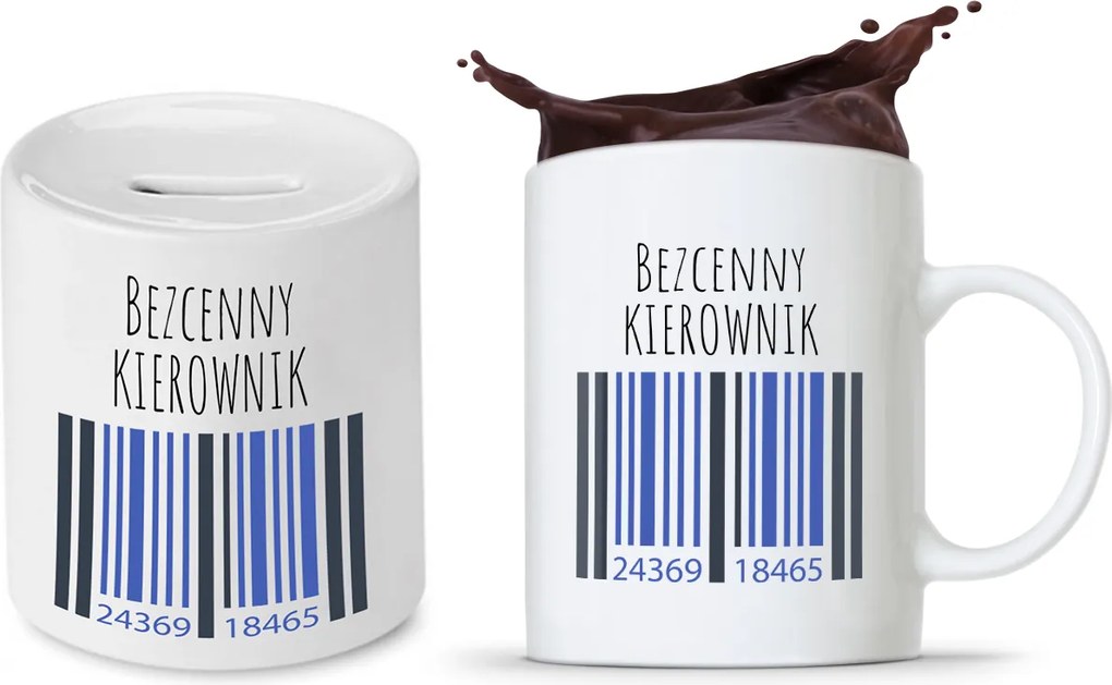 Vezetőnek Bögre Persely Szett Ajándék fényképes nyomtatással