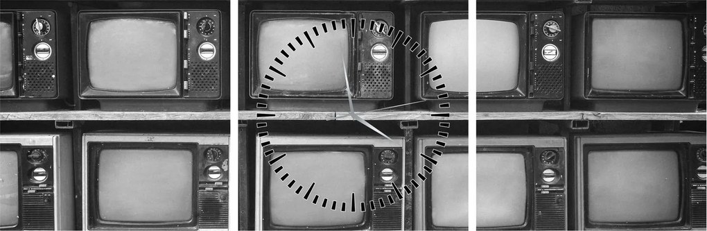 Kép - Retro TV (órával) (90x30 cm)
