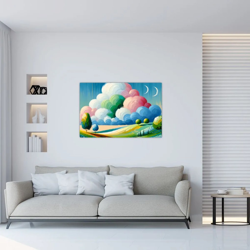 Kép - Tájkép felhővel (90x60 cm)