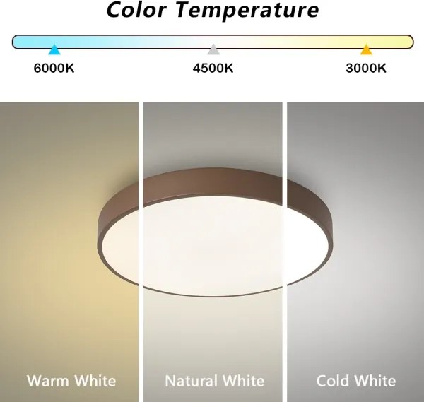 Brilagi - POOL LED mennyezeti lámpatest 36W/230V 3000/4000/6000K 30 cm barna