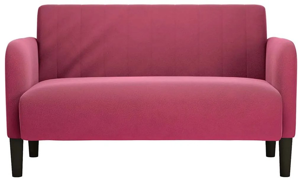bordó bársony loveseat kanapé 109 cm