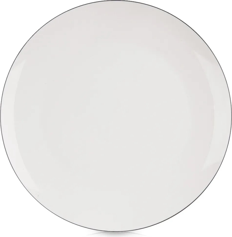 Ebédlő Tányér Csempe lapos nagy ebéd étel porcelán fehér 27 cm