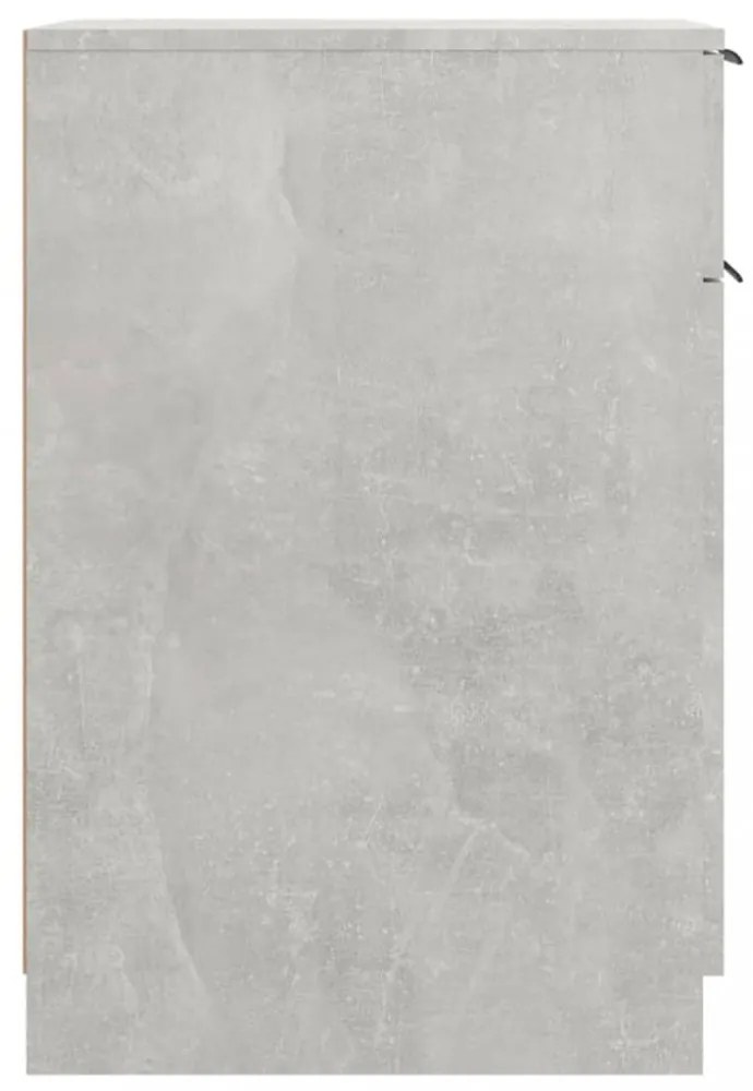 betonszürke szerelt fa íróasztalszekrény 33,5 x 50 x 75 cm