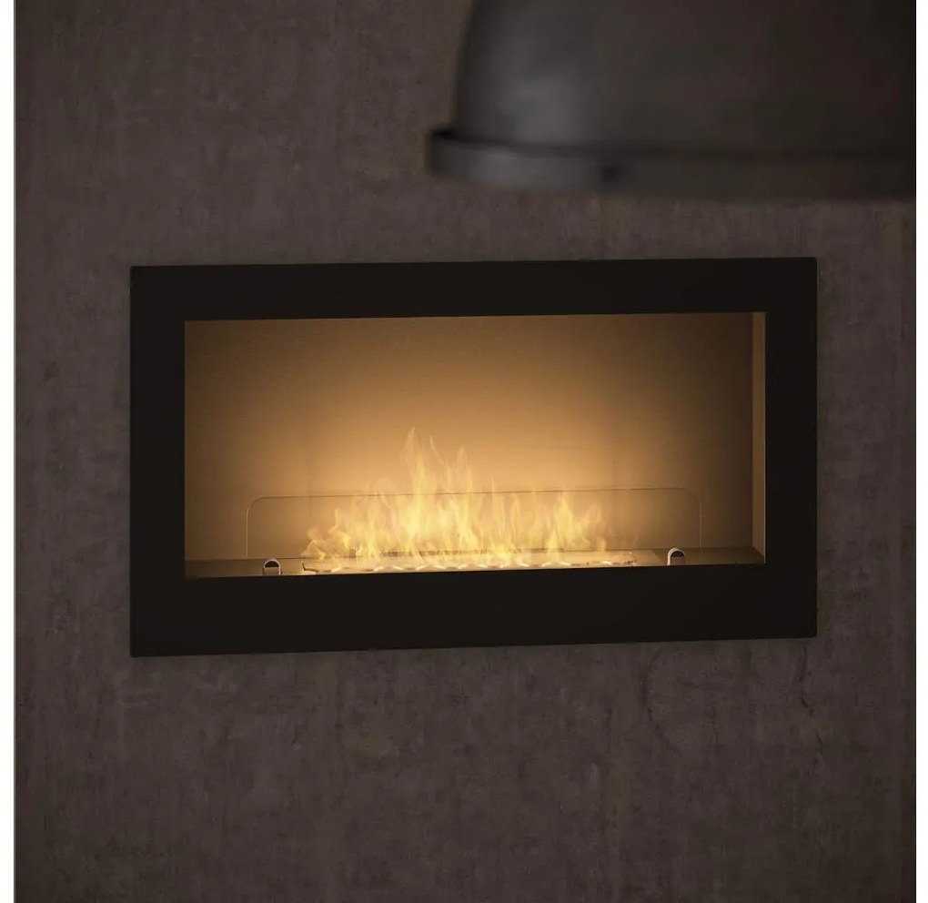 InFire InFire - Beépített BIO kandalló 90x50 cm fekete IF0018