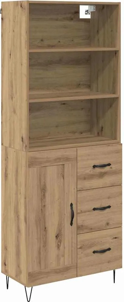 vidaXL Magasfiú fiókkal 2 pcs Artisan tölgy Faanyag