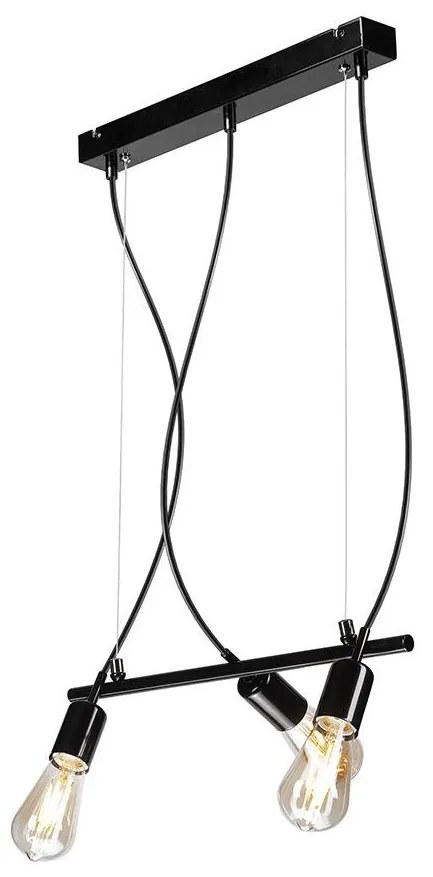 Csillár zsinóron TARO 3xE27/60W/230V fekete