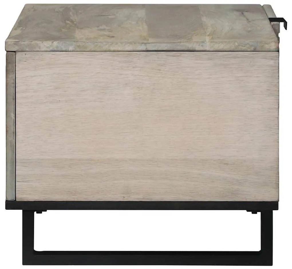 Dohányzóasztal Beige és fekete 80 x 50 x 40 cm