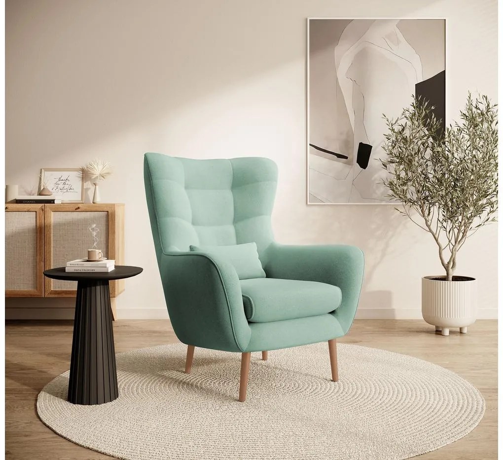 Fotel lábtartóval Veneza VZ1 (menta + bükk). 1098944