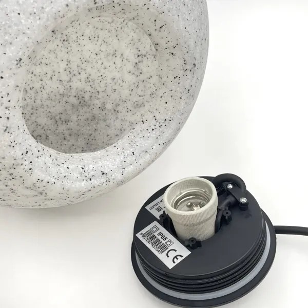 Kültéri dekoratív lámpatest LUMISTONE 1xE27/15W/230V IP65, átmérő 28 cm