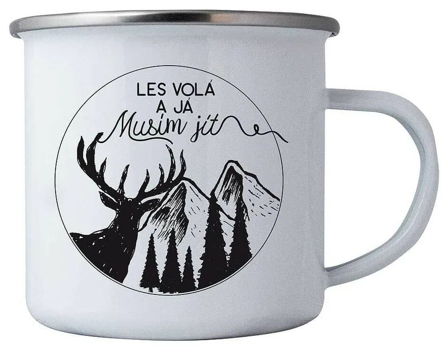 Bohemia Gifts Fém bögrés pohár - Az erdő hív, 350ml
