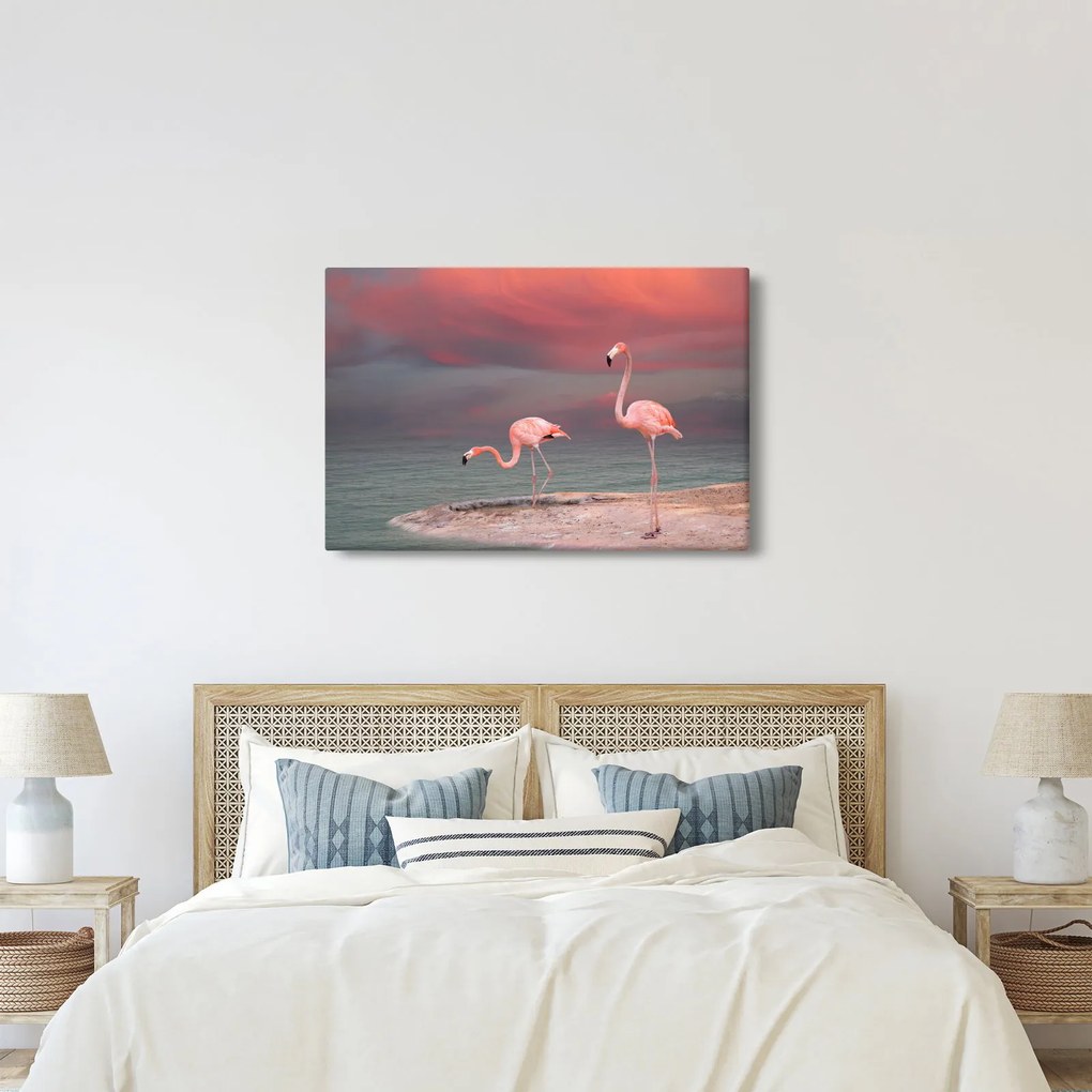 Flamingók képe (90x60 cm)