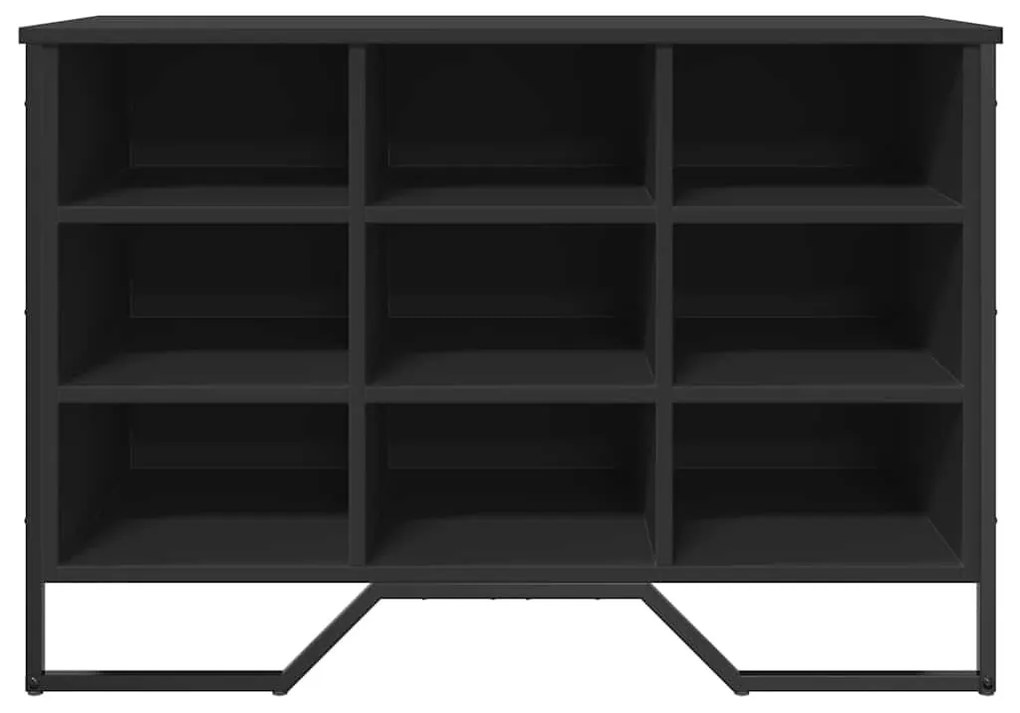 fekete szerelt fa cipőszekrény 90 x 38 x 61,5 cm