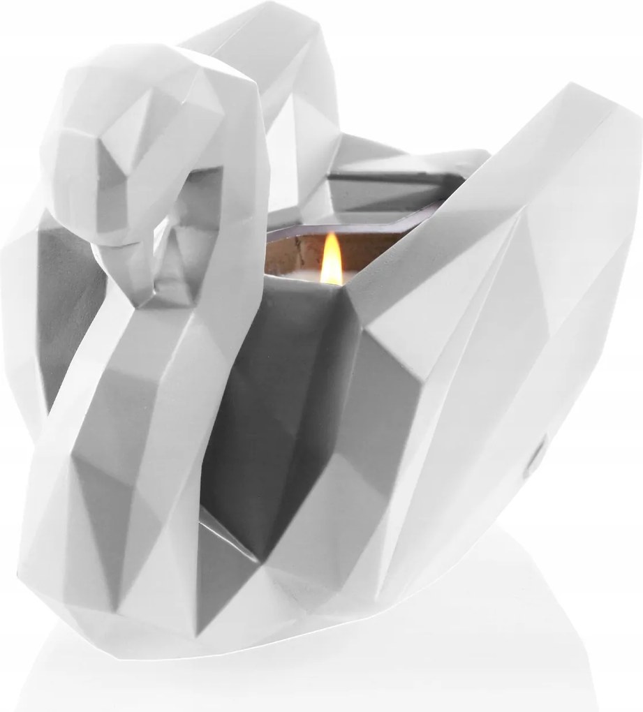 Dekoratív gyertyatartó 3D hattyú gyertya alá