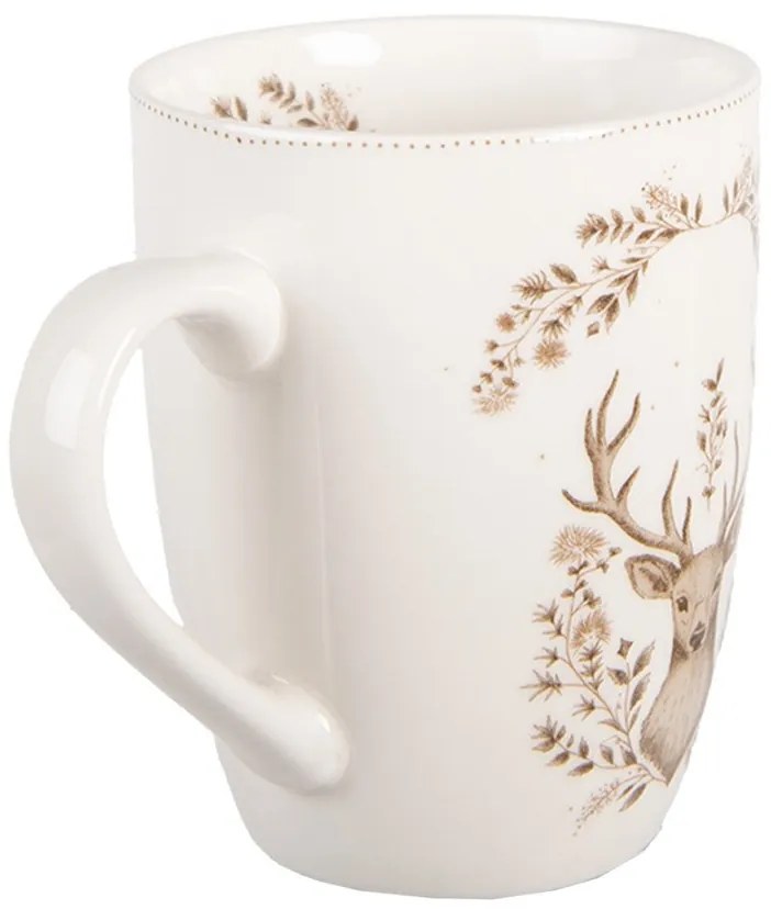 Karácsonyi szarvas mintás porcelán bögre Gentle Wilderness