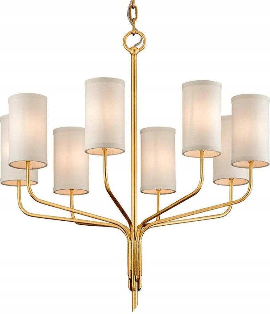 Hudson Valley függeszték Juniper fém/textil arany/fehér E14 8x40W F616