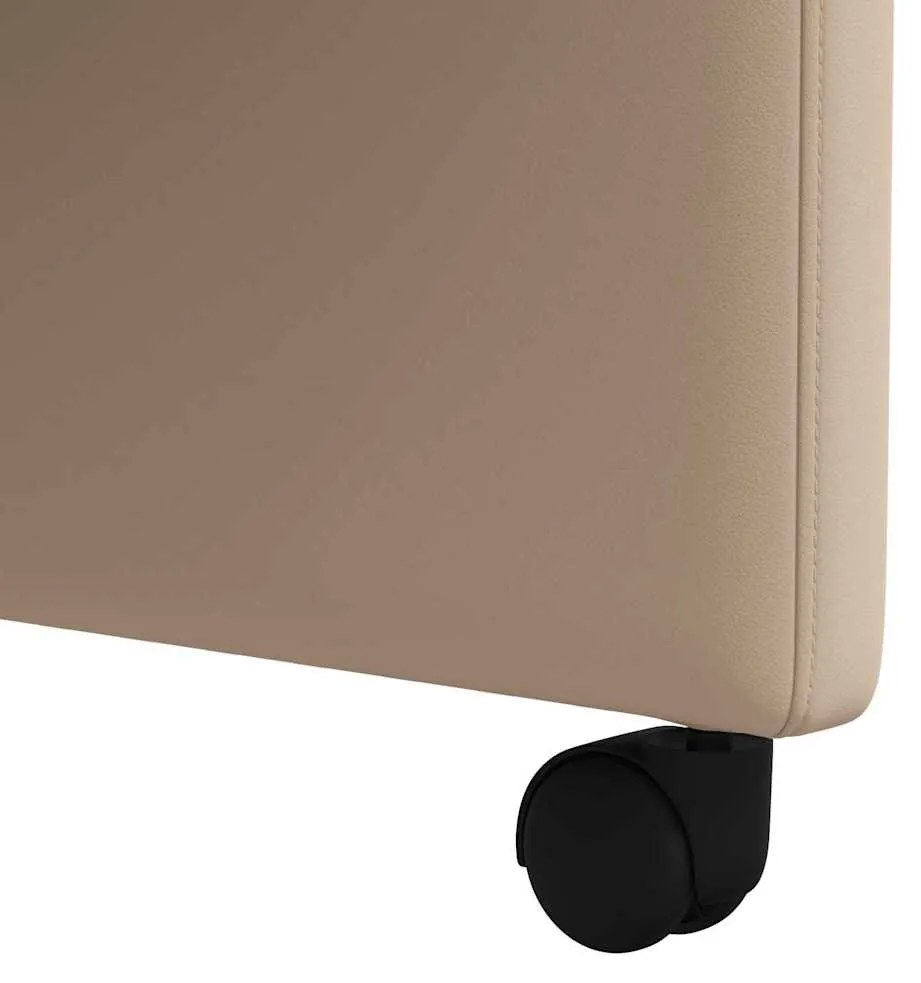 vidaXL Kerekes Étkező Székek 2 pcs Cappuccino 58 x 65 x 98 cm Műbőr